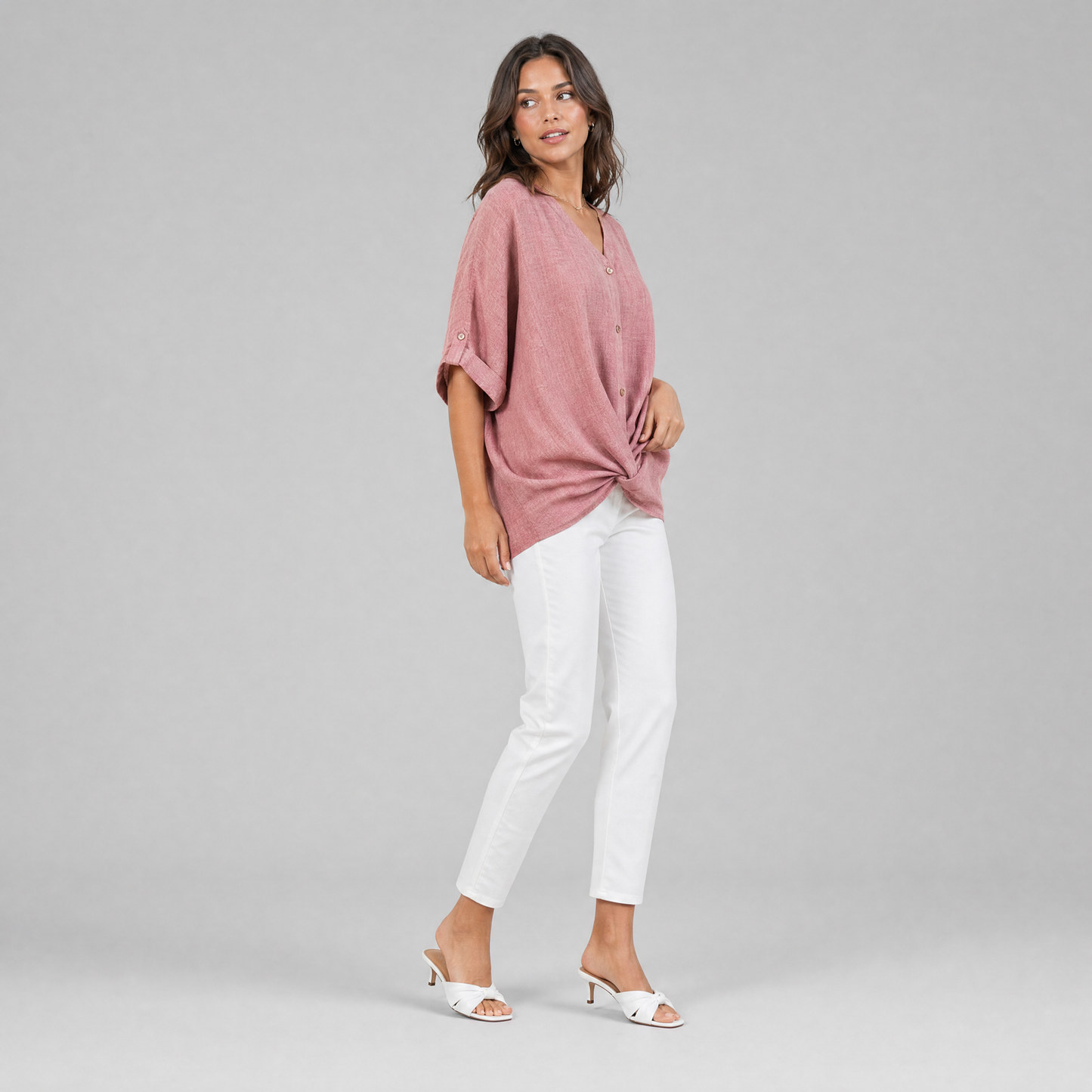 Elegant V-Neck Blouse | Women's Long Sleeve Top