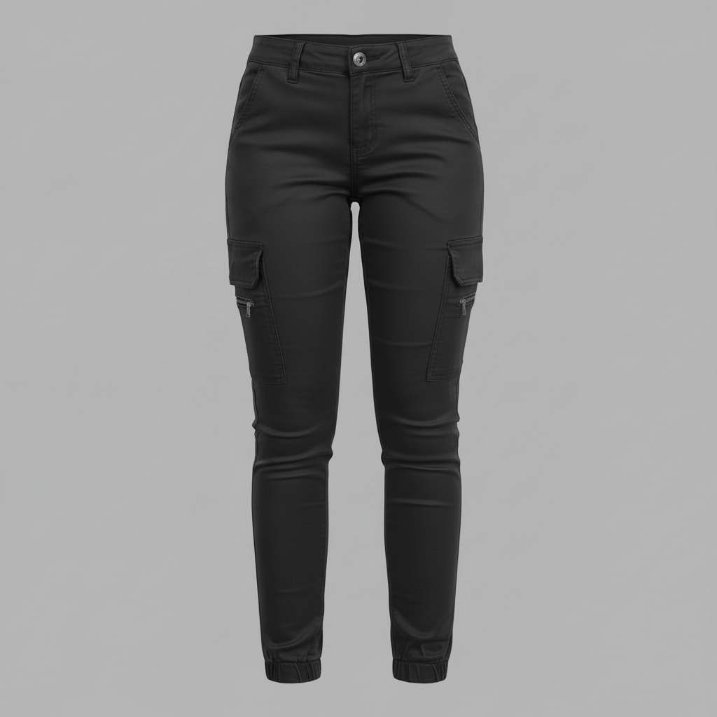 Modern Black Cargo Pants for Women | Trendy Urban Style