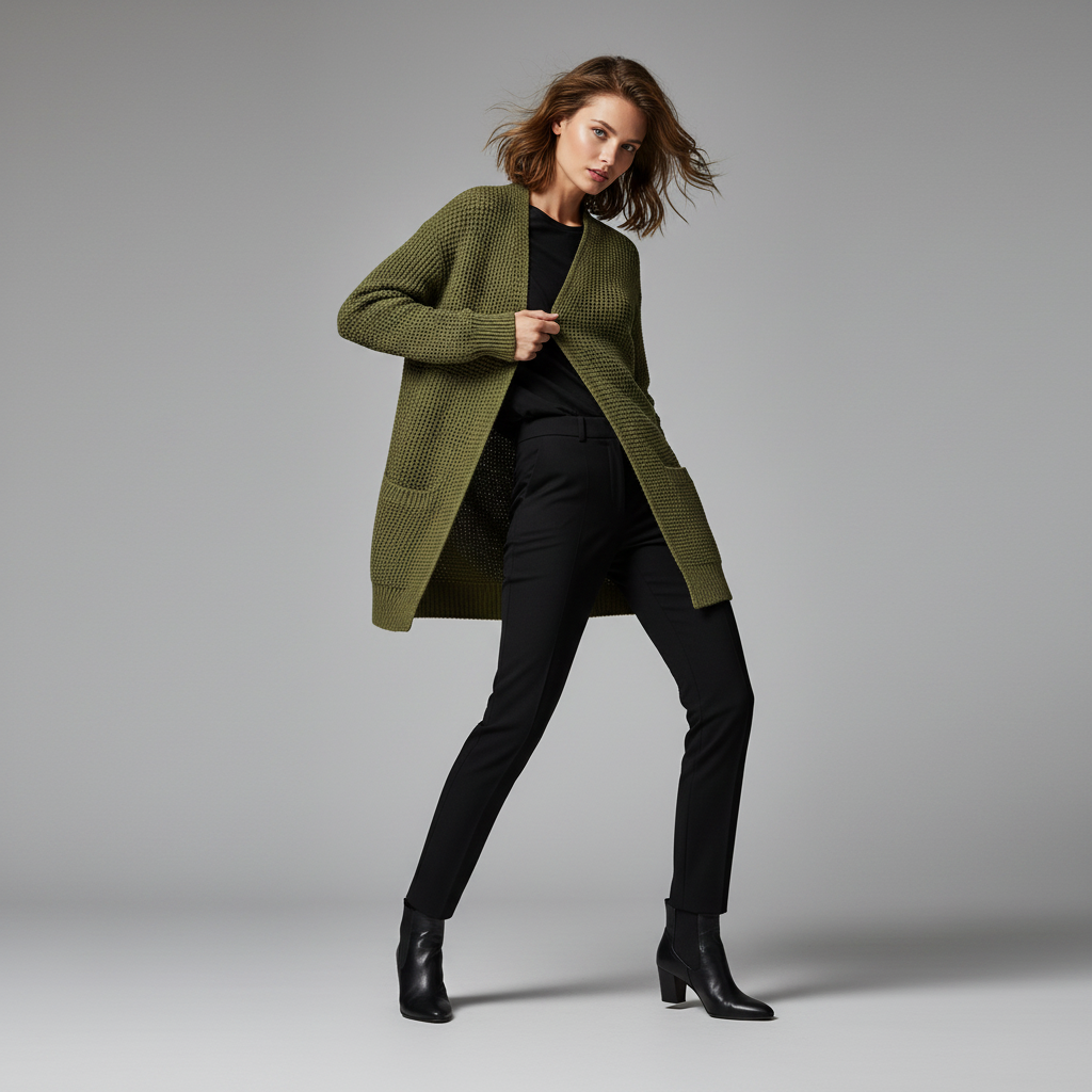 Elegant Black Women's Cardigan | Versatile Wardrobe Essential