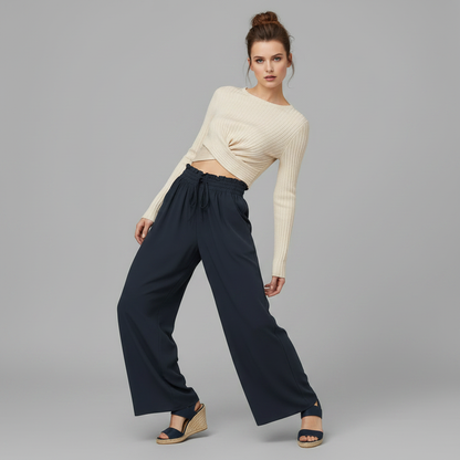 Chic Comfort | Women's Trousers Lightweight Casual Fit