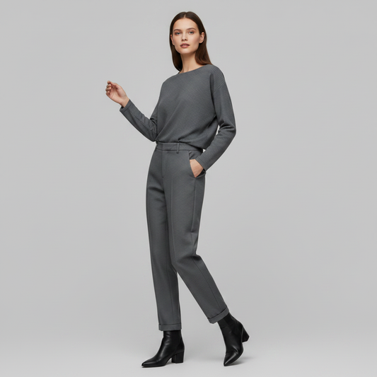 High Waist Women's Trousers | Elegant Black Pants